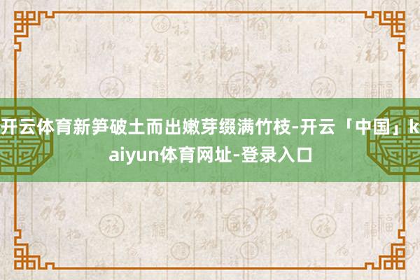 开云体育新笋破土而出嫩芽缀满竹枝-开云「中国」kaiyun体育网址-登录入口