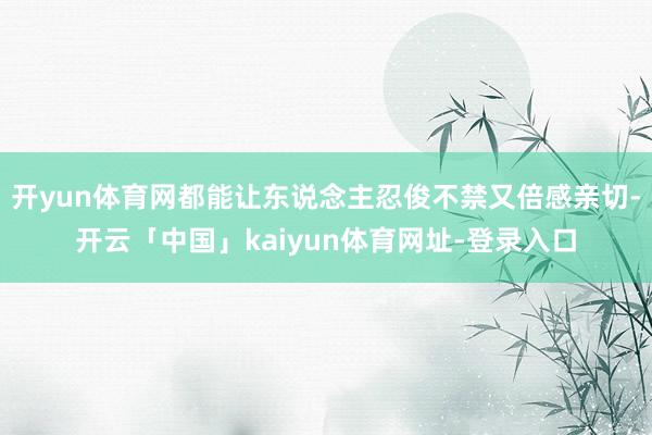开yun体育网都能让东说念主忍俊不禁又倍感亲切-开云「中国」kaiyun体育网址-登录入口